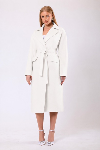 Manteau en cachemire Carolina blanc