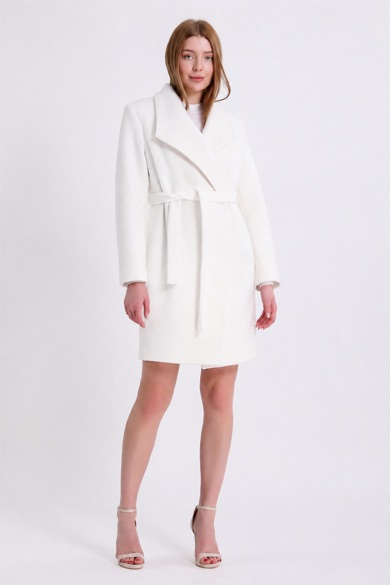 Manteau en cachemire blanc