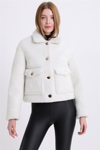 Veste en laine blanche