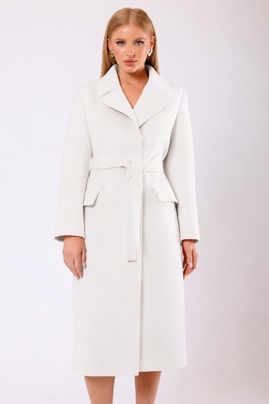 Manteau Rosalinda en cachemire blanc