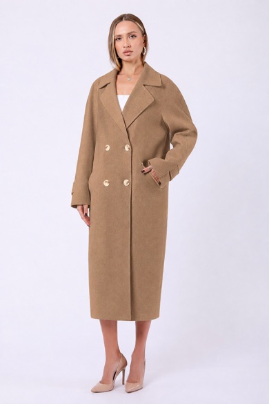 Manteau Katherine en pur cachemire camel