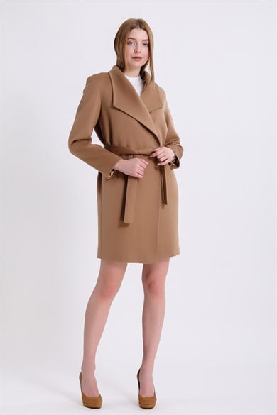Manteau en cachemire camel