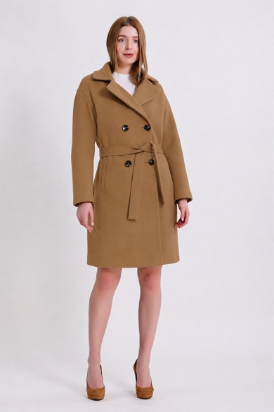 Manteau en cachemire couleur chameau