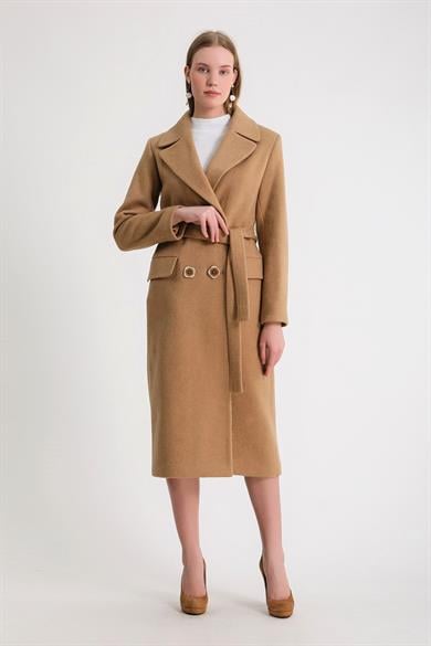 Manteau en cachemire camel