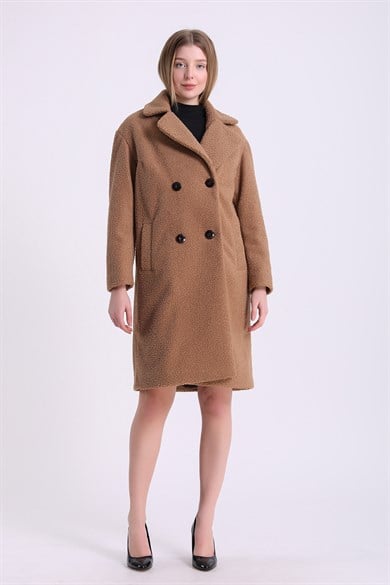 Manteau en cachemire camel