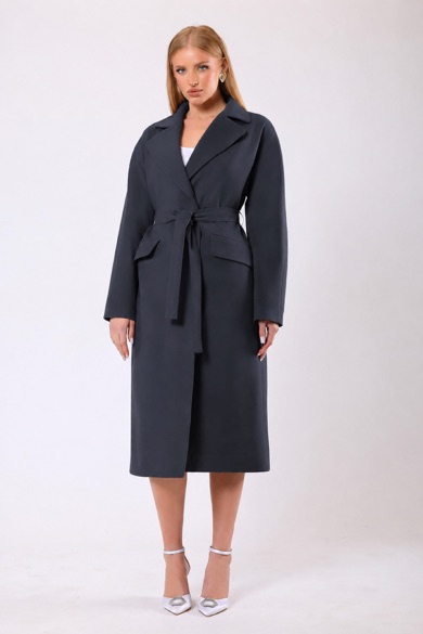 Manteau Carolina en cachemire gris