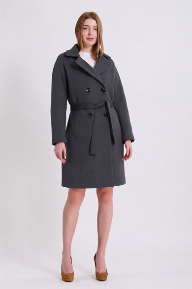 Manteau en cachemire gris