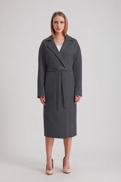 Manteau en cachemire gris