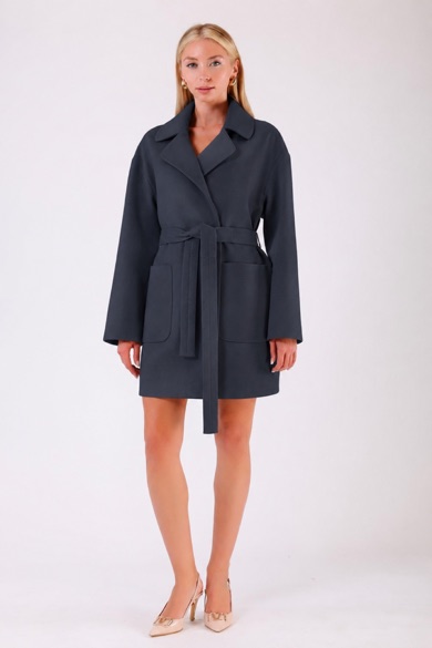 Manteau en cachemire gris