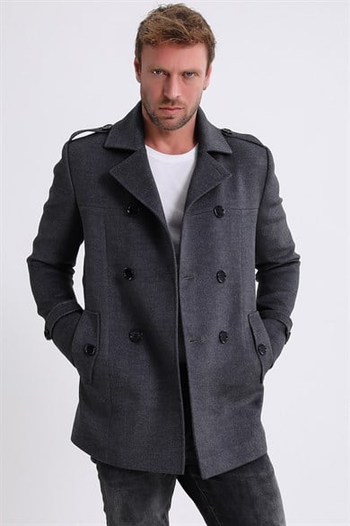 Trench en cachemire gris