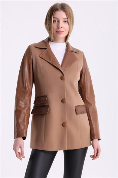 Blazer en cachemire marron