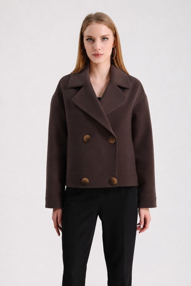 Veste en cachemire marron