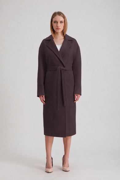 Manteau en cachemire marron