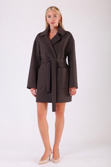 Manteau en cachemire marron