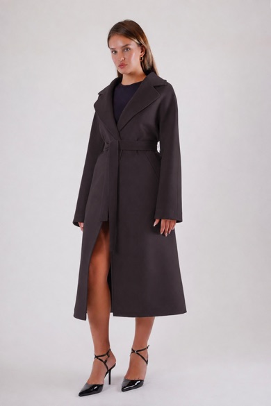 Manteau en cachemire marron