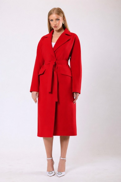 Manteau en cachemire Carolina rouge