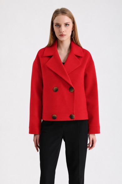 Veste en cachemire rouge