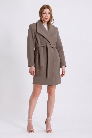 Manteau en cachemire beige foncé