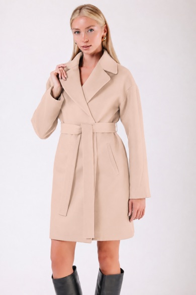 Manteau en cachemire couleur crème sursize