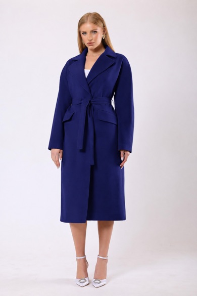Manteau en cachemire bleu marine Carolina