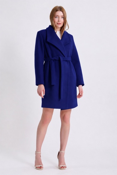 Manteau en cachemire bleu marine