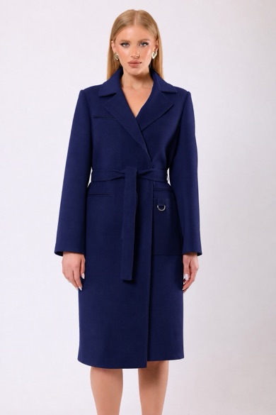 Manteau Katherine en cachemire bleu marine