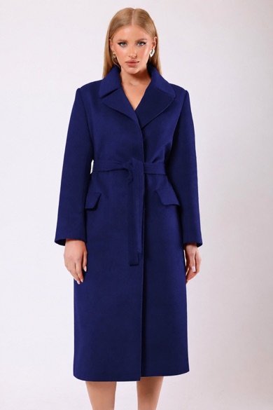 Manteau Rosalinda en cachemire bleu marine