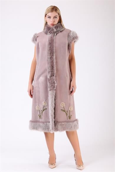 Gilet en fourrure Orion lilas