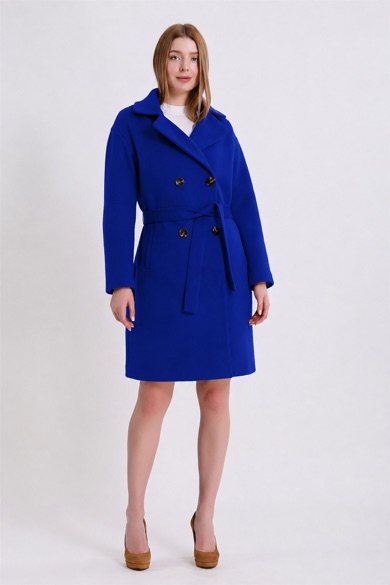 Manteau en cachemire bleu