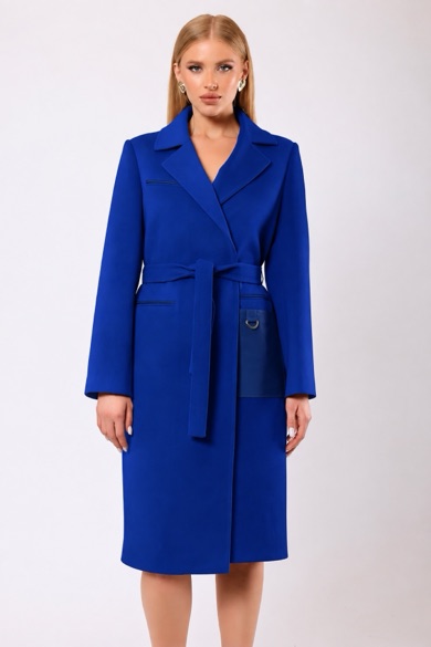 Manteau Katherine en cachemire bleu