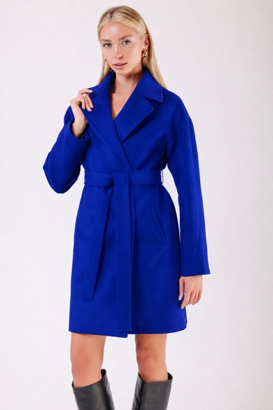 Manteau en cachemire bleu sursize