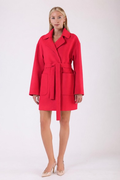 Manteau en cachemire couleur grenade