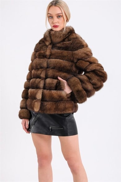Manteau en fourrure zibeline Barguzinski naturel