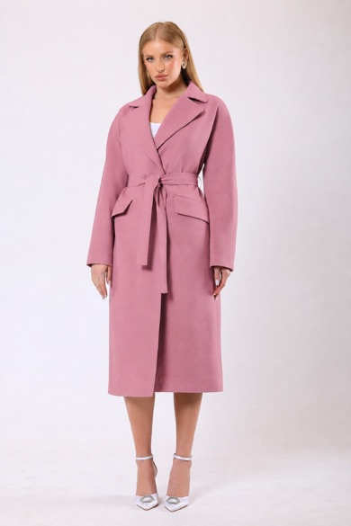 Manteau en cachemire Carolina rose