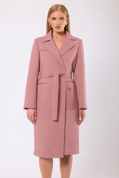 Manteau Katherine en cachemire rose