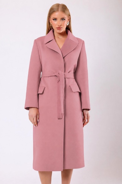 Manteau Rosalinda en cachemire rose