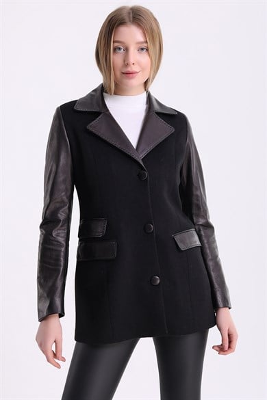 Blazer en cachemire noir