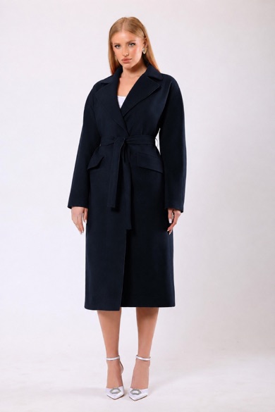 Manteau Carolina en cachemire noir