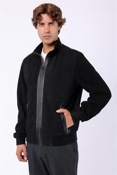 Veste en daim noir