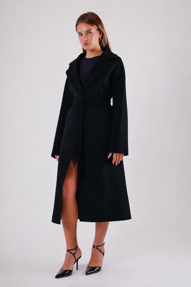 Manteau en cachemire noir