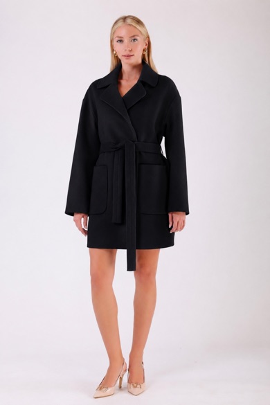 Manteau en cachemire noir