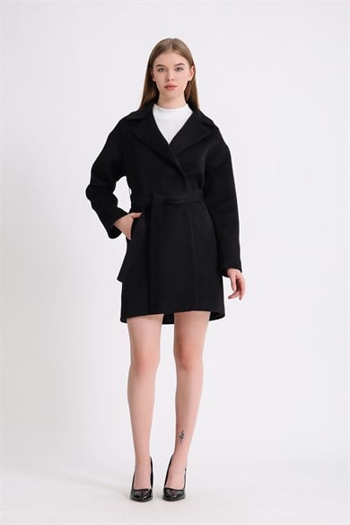 Manteau en cachemire noir