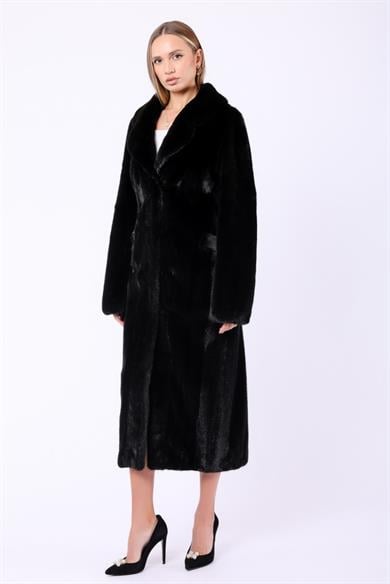 Manteau en vison noir