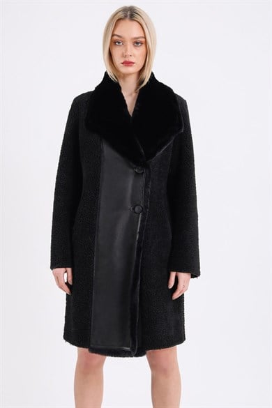 Manteau en laine noir