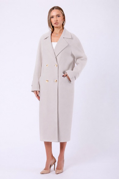 Manteau en cachemire gris véritable