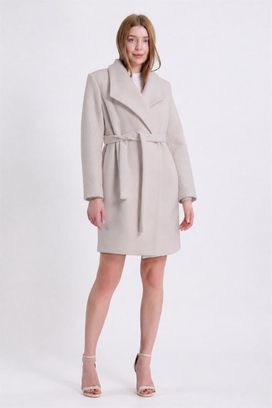 Manteau en cachemire couleur pierre