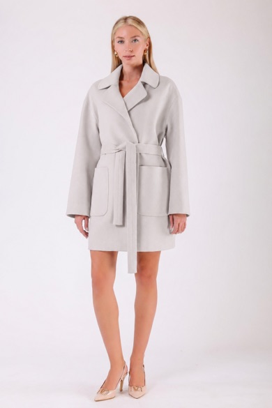 Manteau en cachemire color pierre