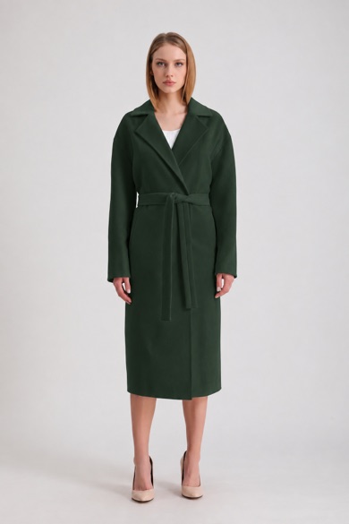 Manteau en cachemire vert