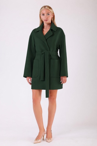 Manteau en cachemire vert