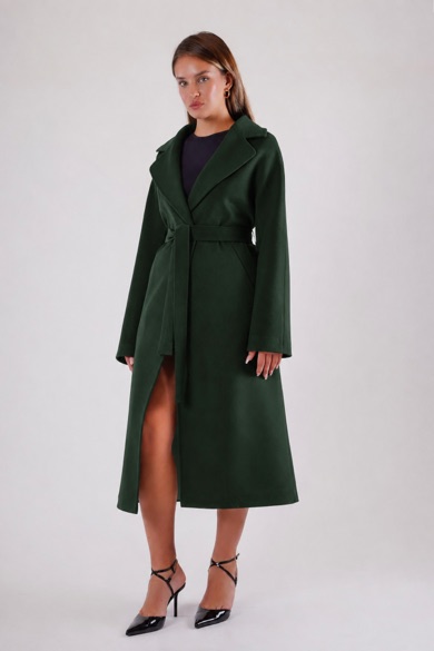 Manteau en cachemire vert